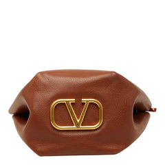ヴァレンティノ ショルダーバッグ ブラウン マルチカラー レザー レディース VALENTINO 【中古】
