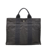エルメス エールライントートPM トートバッグ ハンドバッグ グレー キャンバス レディース HERMES 【中古】