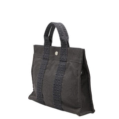 エルメス エールライントートPM トートバッグ ハンドバッグ グレー キャンバス レディース HERMES 【中古】