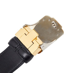カルティエ マストライン サントス ベルト ブラック レザー メンズ CARTIER 【中古】