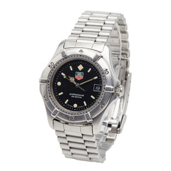 タグホイヤー プロフェッショナル 腕時計 962.013R クオーツ ブラック文字盤 ステンレススチール ユニセックス TAG HEUER 【中古】