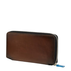 ベルルッティ イタウバ カリグラフィ ラウンドファスナー 長財布 ブラウン レザー メンズ Berluti 【中古】
