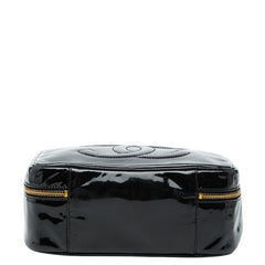 シャネル ココマーク バニティバッグ ハンドバッグ ブラック パテントレザー レディース CHANEL 【中古】