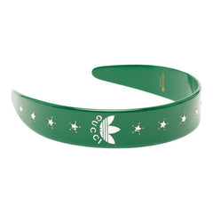 グッチ × アディダス adidas トレフォイル カチューシャ ヘアアクセサリー グリーン プラスチック レディース GUCCI 【中古】