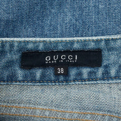 グッチ 5P デニムパンツ サイズ38 ブルー コットン レディース GUCCI 【中古】