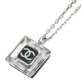 シャネル ココマーク スクエア ペンダント ネックレス 05A刻印 クリア ブラック プラスチック メタル レディース CHANEL 【中古】