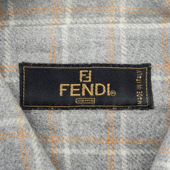 フェンディ シャツ チェック柄 ボタンダウン 15/38 グレー マルチカラー コットン レディース FENDI 【中古】
