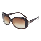 ティファニー ロゴ サングラス TF4036 ブラウン プラスチック レディース TIFFANY&Co. 【中古】