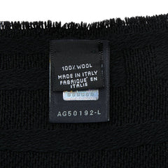 フェンディ FFロゴ マフラー ブラック ウール レディース FENDI 【中古】