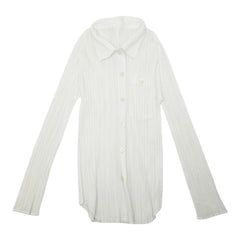 プリーツプリーズ イッセイミヤケ シャツ サイズ3 PP61-JJ831 ホワイト ポリエステル レディース PLEATS PLEASE 【中古】