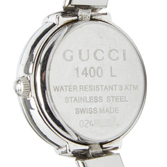 グッチ 腕時計 バングルウォッチ 1400L クオーツ ブラック文字盤 ステンレススチール レディース GUCCI 【中古】