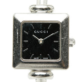 グッチ 腕時計 バングルウォッチ 1900L クオーツ ブラック文字盤 ステンレススチール レディース GUCCI 【中古】
