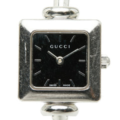 グッチ 腕時計 バングルウォッチ 1900L クオーツ ブラック文字盤 ステンレススチール レディース GUCCI 【中古】