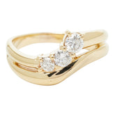 K18YG イエローゴールド ダイヤ0.50ct リング 指輪 レディース 15号 【中古】