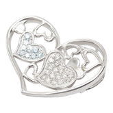 K18WG ホワイトゴールド ダイヤ0.25ct ハートモチーフ ペンダントトップ ネックレス レディース 【中古】