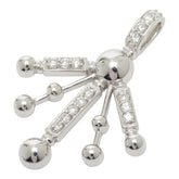K18WG ホワイトゴールド ダイヤ0.30ct ペンダントトップ ネックレス レディース 【中古】