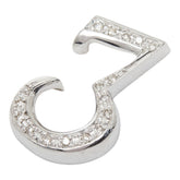 K18WG ホワイトゴールド ダイヤ0.13ct 3 ナンバー3 スリー イニシャル ペンダントトップ ネックレス ユニセックス 【中古】