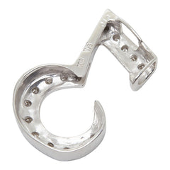 K18WG ホワイトゴールド ダイヤ0.13ct 3 ナンバー3 スリー イニシャル ペンダントトップ ネックレス ユニセックス 【中古】