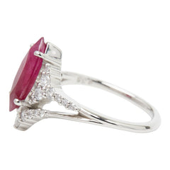 Pt900 プラチナ ルビー2.05ct ダイヤ0.38ct リング 指輪 レディース 11号 【中古】