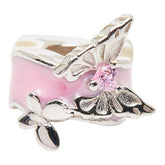 パンドラ バタフライ チャーム ブレスレット用 シルバー ピンク スターリングシルバー レディース PANDORA 【中古】