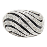 K18WG ホワイトゴールド オニキス9.45ct ダイヤ0.94ct リング 指輪 レディース 13.5号 【中古】