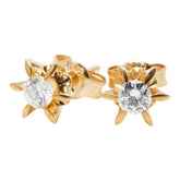 K18YG イエローゴールド ダイヤ0.24ct スタッドピアス ピアス レディース 【中古】