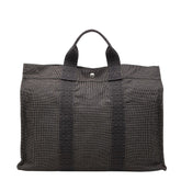 エルメス エールラインMM トートバッグ ハンドバッグ グレー キャンバス レディース HERMES 【中古】