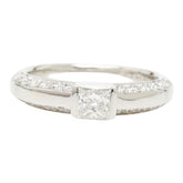 ヴァンドーム青山 Pt1000 プラチナ ダイヤ0.375ct ダイヤ0.22ct エンゲージリング 指輪 レディース Vendome Aoyama 9号 【中古】