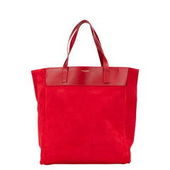 サンローラン リバーシブル トートバッグ 318340 レッド レザー スウェード レディース SAINT LAURENT 【中古】