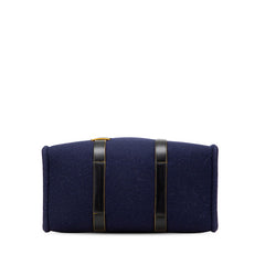 フェンディ トートバッグ ハンドバッグ 7VA390 ネイビー ウール レザー レディース FENDI 【中古】