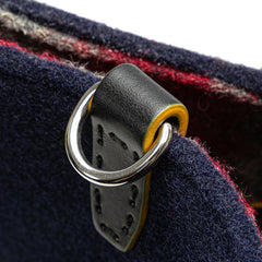 フェンディ トートバッグ ハンドバッグ 7VA390 ネイビー ウール レザー レディース FENDI 【中古】