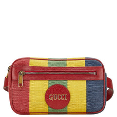 グッチ バイアデラ ボディバッグ ウエストバッグ 625895 マルチカラー キャンバス レザー レディース GUCCI 中古