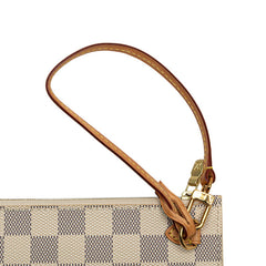 ルイ ヴィトン ダミエ アズール ネヴァーフル付属 ポーチ ホワイト PVC レザー レディース LOUIS VUITTON 【中古】