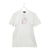 グッチ ロゴ 刺繍 Tシャツ サイズS ホワイト マルチカラー コットン メンズ GUCCI 【中古】