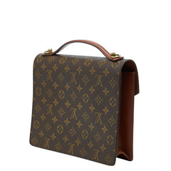 ルイ ヴィトン モノグラム モンソー ハンドバッグ ショルダーバッグ 2WAY M51185 ブラウン PVC レザー レディース LOUIS VUITTON 【中古】