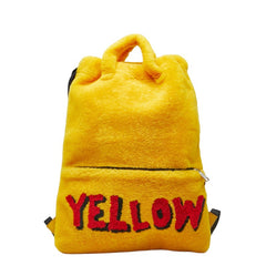 フェンディ YELLOWロゴ リュック バックパック ナップサック イエロー ボア レディース FENDI 【中古】