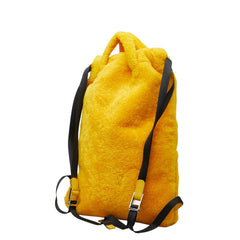 フェンディ YELLOWロゴ リュック バックパック ナップサック イエロー ボア レディース FENDI 【中古】