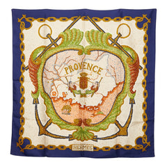 エルメス カレ90 Provence プロヴァンス スカーフ マルチカラー シルク レディース HERMES 【中古】