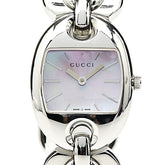 グッチ 腕時計 121.5 クオーツ ピンク文字盤 ステンレススチール レディース GUCCI 【中古】