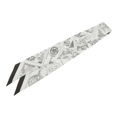 エルメス ツイリー LE PHILATELISTE DU FAUBOURG フォーブルの切手愛好家 スカーフ ホワイト マルチカラー レディース HERMES 【中古】