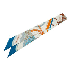 エルメス ツイリー GRAND APPARAT スカーフ ホワイト マルチカラー レディース HERMES 【中古】