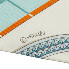 エルメス ツイリー GRAND APPARAT スカーフ ホワイト マルチカラー レディース HERMES 【中古】
