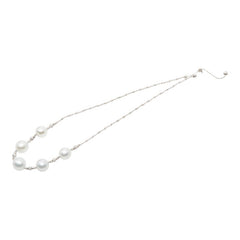 真珠 K18WG ホワイトゴールド 白蝶真珠11~12mm ネックレス レディース 【中古】