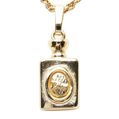 ディオール 香水瓶 モチーフ ロープ チェーン ペンダント ネックレス ゴールド メッキ レディース Dior 【中古】