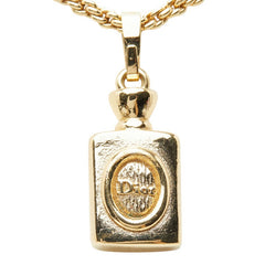 ディオール 香水瓶 モチーフ ロープ チェーン ペンダント ネックレス ゴールド メッキ レディース Dior 【中古】