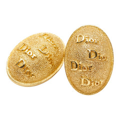 ディオール ロゴ イヤリング ゴールド メッキ レディース Dior 【中古】