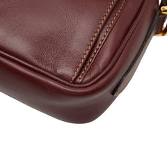 カルティエ マストライン ショルダーバッグ ワインレッド ボルドー レザー レディース CARTIER 【中古】