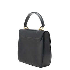 サルヴァトーレフェラガモ ガンチーニ ハンドバッグ ショルダーバッグ 2WAY ネイビー レザー レディース Salvatore Ferragamo 【中古】