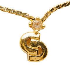 ディオール CDロゴ ネックレス ゴールド メッキ レディース Dior 【中古】