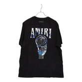 アミリ AMIRI 23SS クリスタルボールロゴ Tシャツ サイズUK42 ブラック コットン メンズ 【中古】